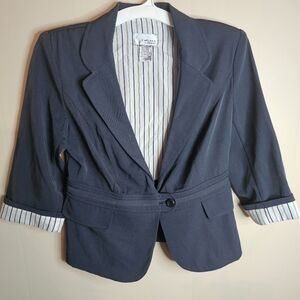 Vintage T. Milano Three Quarter Sleeve Teal Blazer